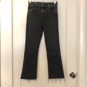 UO BDG High-Rise Cropped Kick Flare Jean (Black)